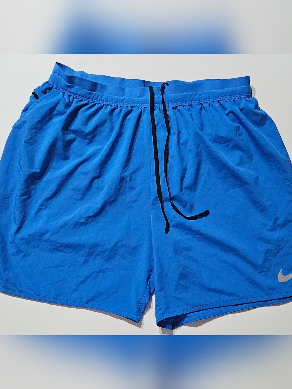 Nike Men’s Bright Blue Athletic Shorts with Silver Swoosh - Picture 2 of 13